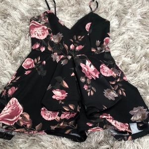 Floral short/dress romper